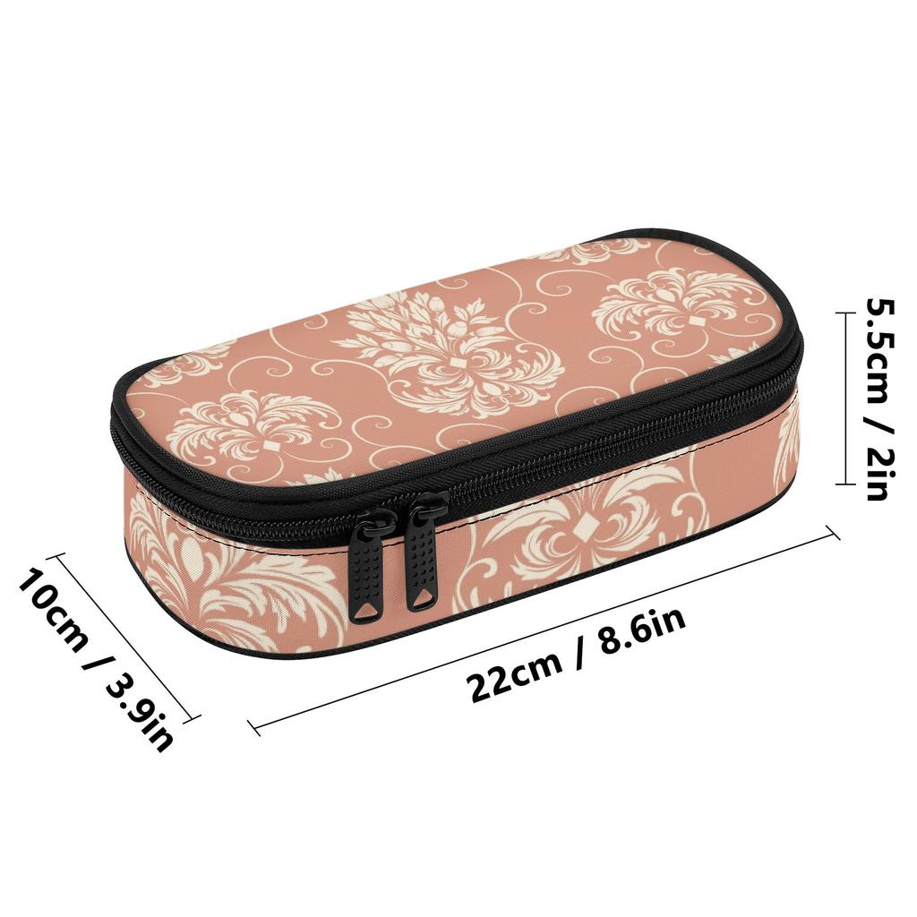 Pencil Case Printed 300D Polyester Easy Open Zipper with Mesh Storage Layer Removable Divider and Pen Holders for Boys Girls