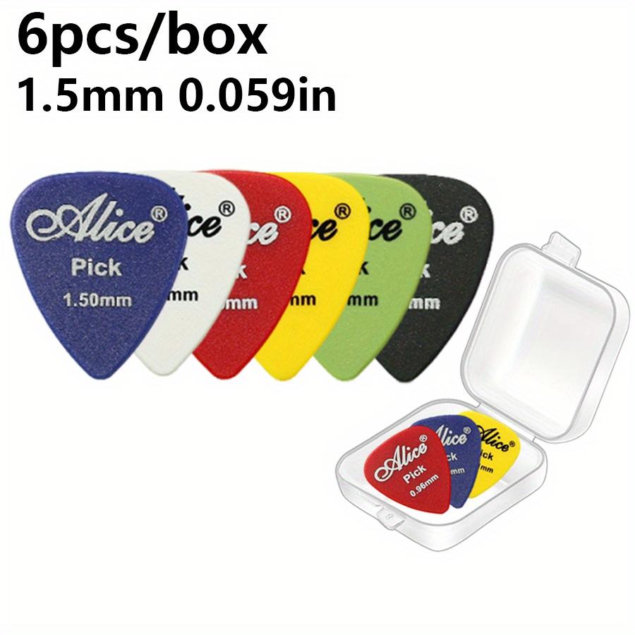 6pcs Boxed Alice Guitar Picks Plastic Colorful Guitar Paddles Thickness 0.58-1.50mm 6 Size for Bass Ukulele Music Equipment JXB