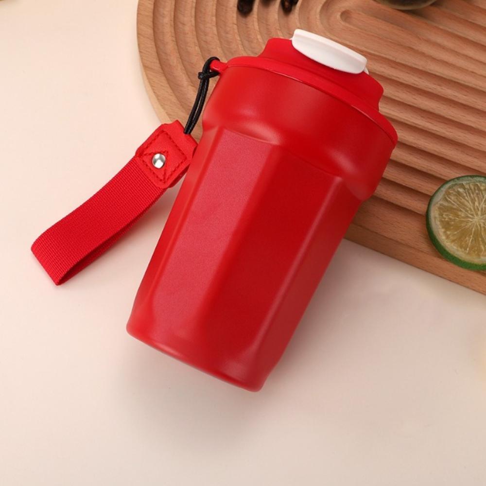 Large Capacity Eight-Angle Coffee Cup with Lid Vacuum Insulated Cup For Keeping Iced Coffee Tea