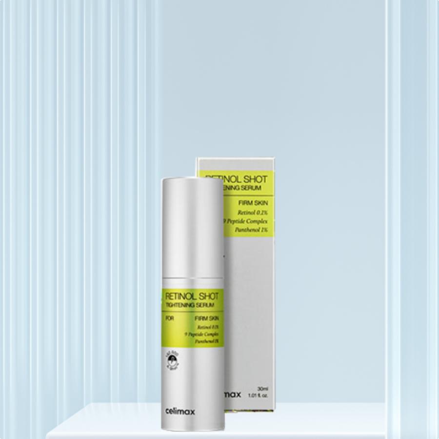 CELIMAX Retinol Shot 30ml - 0.1% Retinol + 9 Peptide + A-Shot Tech for Pores & Fine Lines, PM Only 1ea