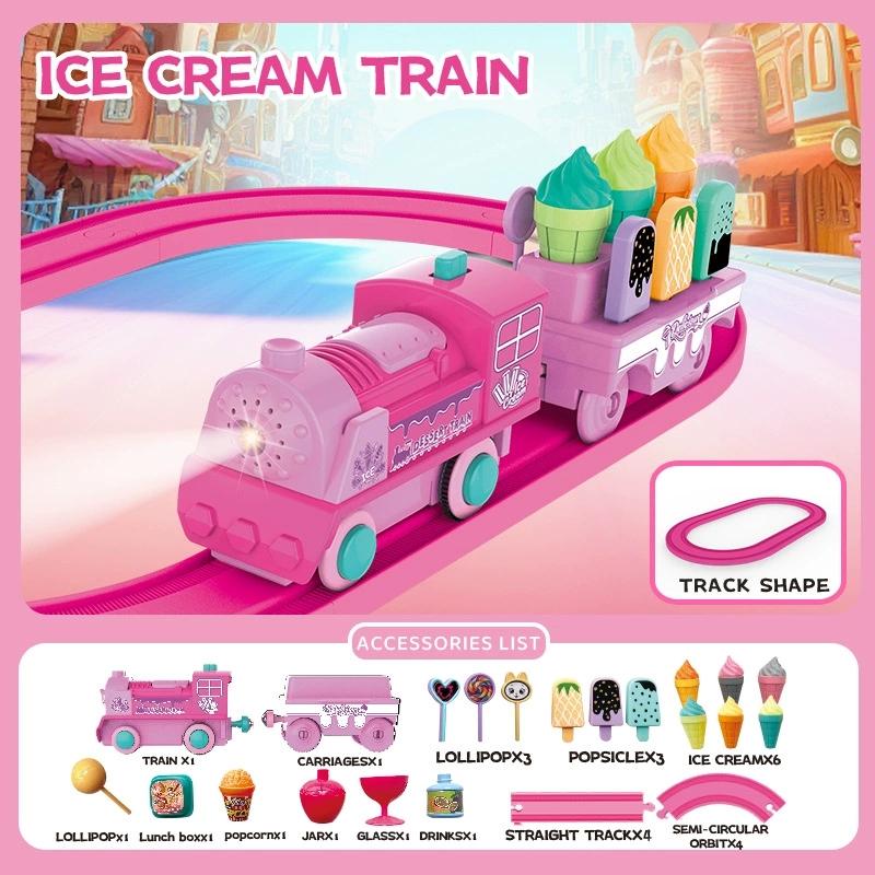 

MagneticTracks Car Toys Set for Girl, Princess Harmony Set Toys for Kids with Light Music, Track Vehicle Toy Gift Girl Birthday style A