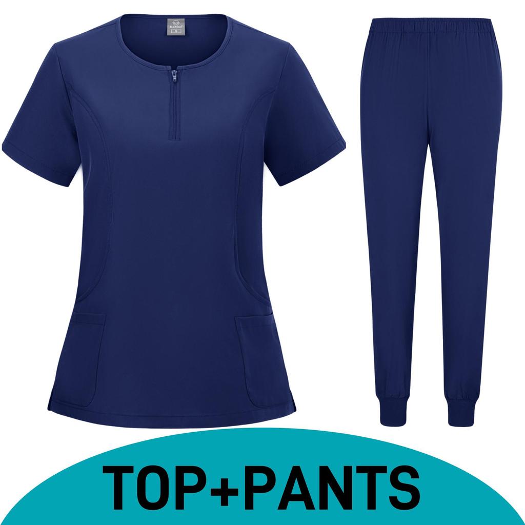Women's Quick-Drying Elastic Surgical Gown Set - Washable Hospital Uniform for Dentists and Nurses