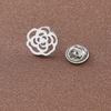 Men’s Small Rose Brooch In Stainless Steel - Gold, Silver, Black, Hollow Design, Fade-Resistant.