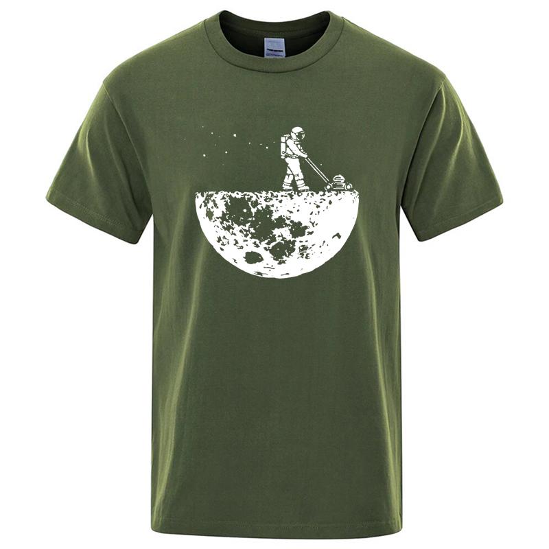 

Men T-shirt High Quality100% Funny Cotton Lunar Cleaner Printing Casual Cool Loose O-neck Male for MenT-shirt Hip Hop Tees S разноцветный