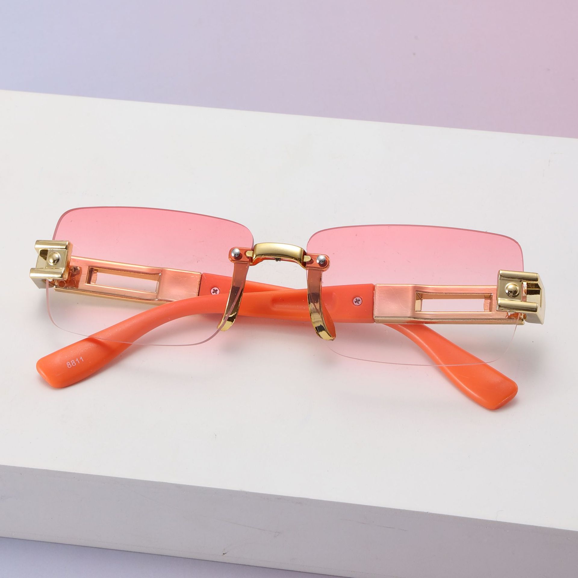 

Frameless Trimmed Square Adult Sunglasses Sunglasses Women S Fashion Commuter Sunglasses