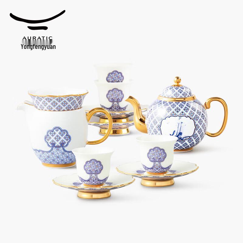 Yongfengyuan Sihai Shengping 12-Piece Ceramic Tea Set