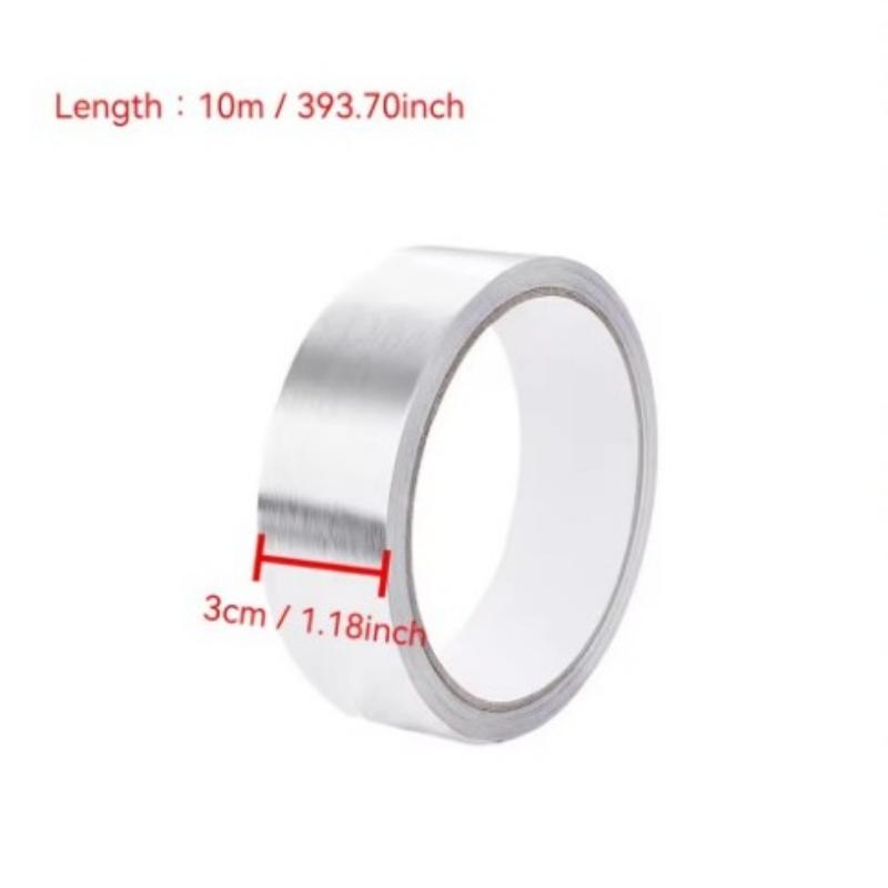 1Roll Super Sticky Aluminum Foil Rubber Tape High Temperature Resistance Waterproof Roof Pipe Crack Duct Repair Tape Stop Leak