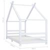 VidaXL Cadre de Lit d'enfant Sommier à Lattes Cadre à Lattes Meuble de Chambre à Coucher Maison Intérieur Blanc 90x200 cm 289612