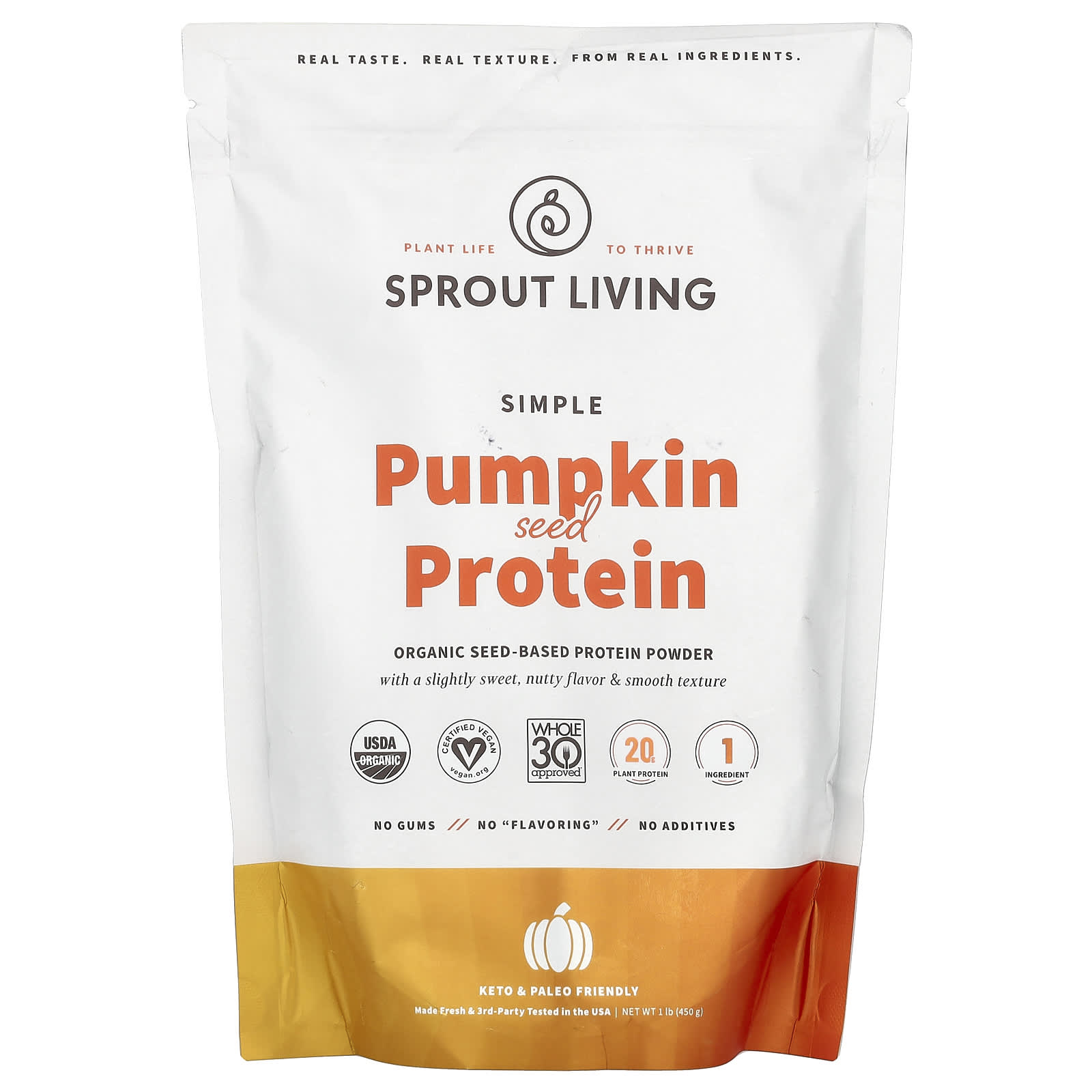 

Sprout Living, Simple Pumpkin Seed Protein, 1 lb (454 g)