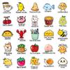 50-Piece Original English Reward Stickers - Hand-Drawn Non-Infringing Cute Cartoon Playful Decals for Stationery, Water Bottles