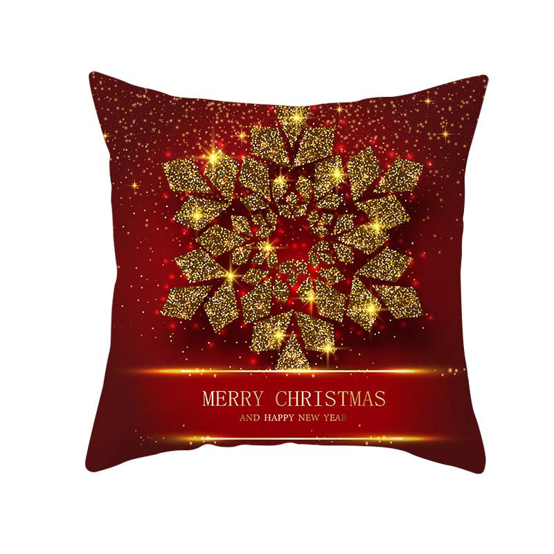 Red Series Christmas Pillow Covers for Home Use, Peach Skin Pillow Covers, Sofa Cushion Covers