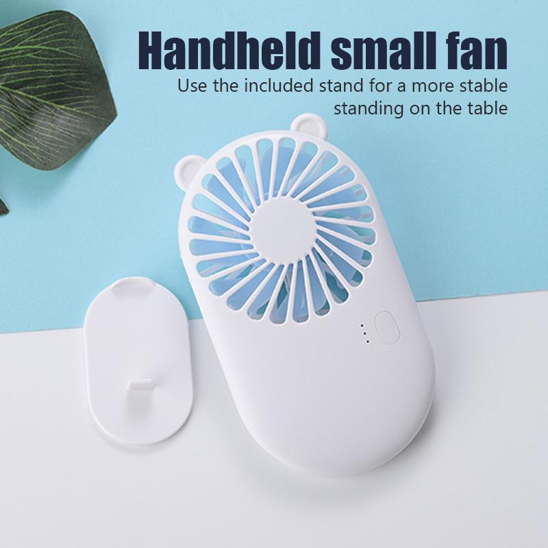 Portable Mini Fan Handheld USB Chargeable Desktop Fans 3 Mode Adjustable Summer Cooler For Outdoor Travel Office