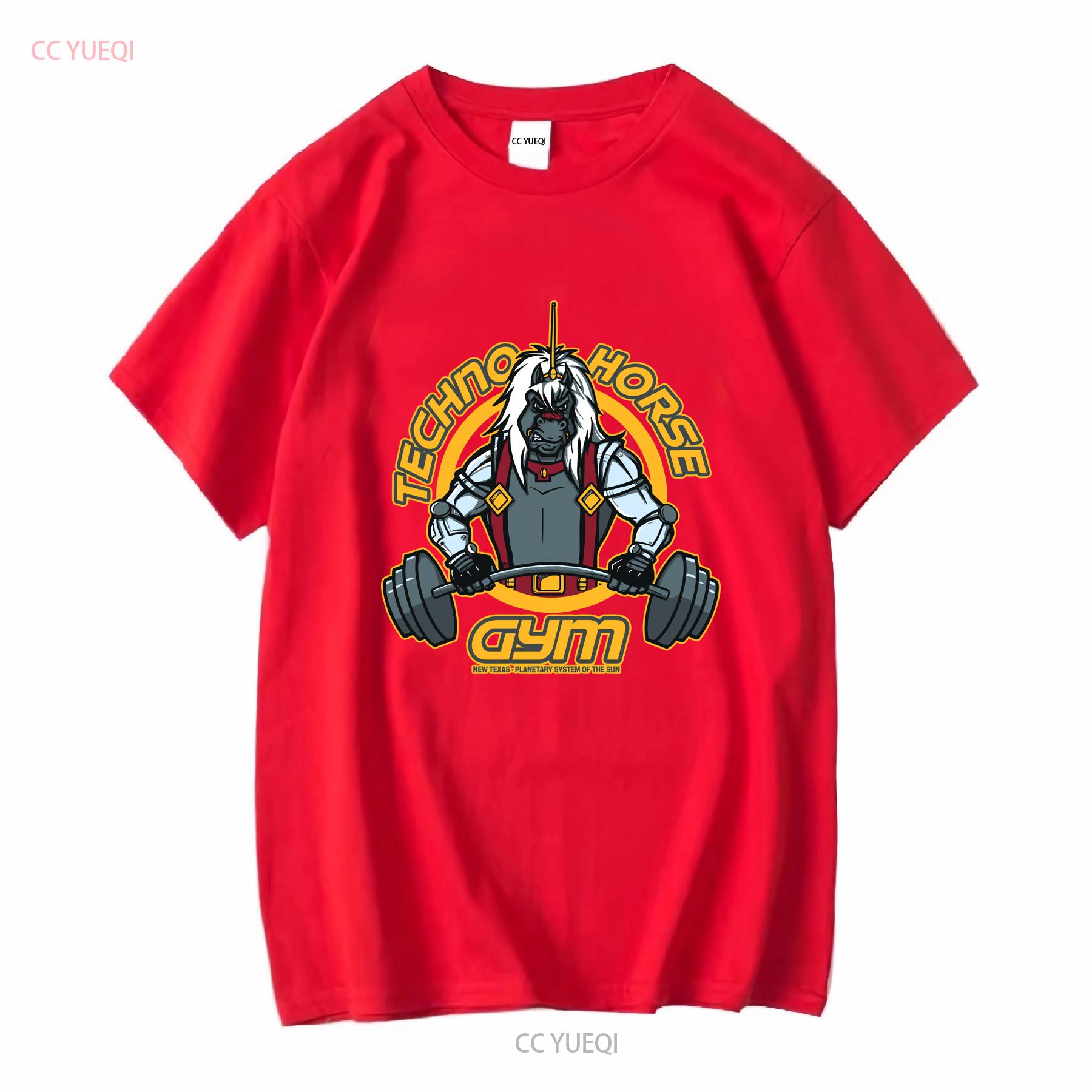 Techno Horse Gym Bravestarr T Shirt Cartoon 80s For Him vintage Washed graphic Soft Unisex Casual Comfortable Stretched homme S
