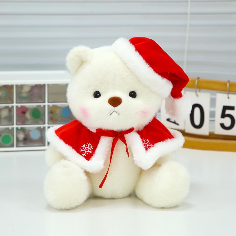 Cute Christmas Bear Plush Toy Cartoon Decoration Doll Girl Children Holiday Gift