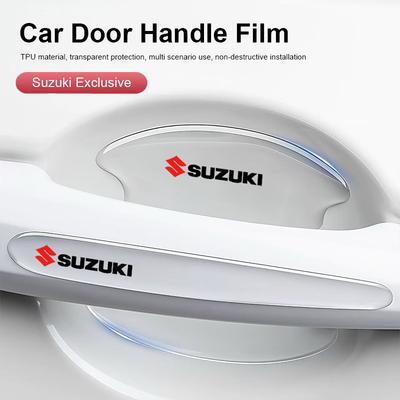 TLIN5 Transparent Car Door Bowl Film Handle Sticker Protector Cover For Jimny Samurai Vitara Swift Baleno SX4 Ignis Alto Kaiser