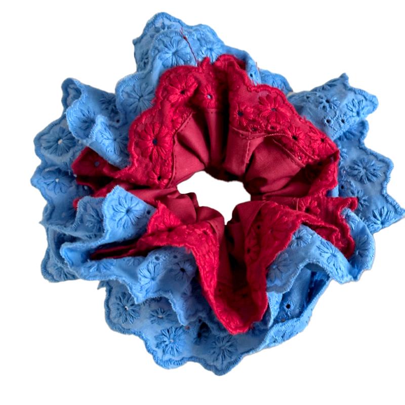 

1Pc Ponytail Fixator Grace Large Intestine Hair Ring Retro Style Lace Headband Korea Rubber Band Hair Accessories Headwear