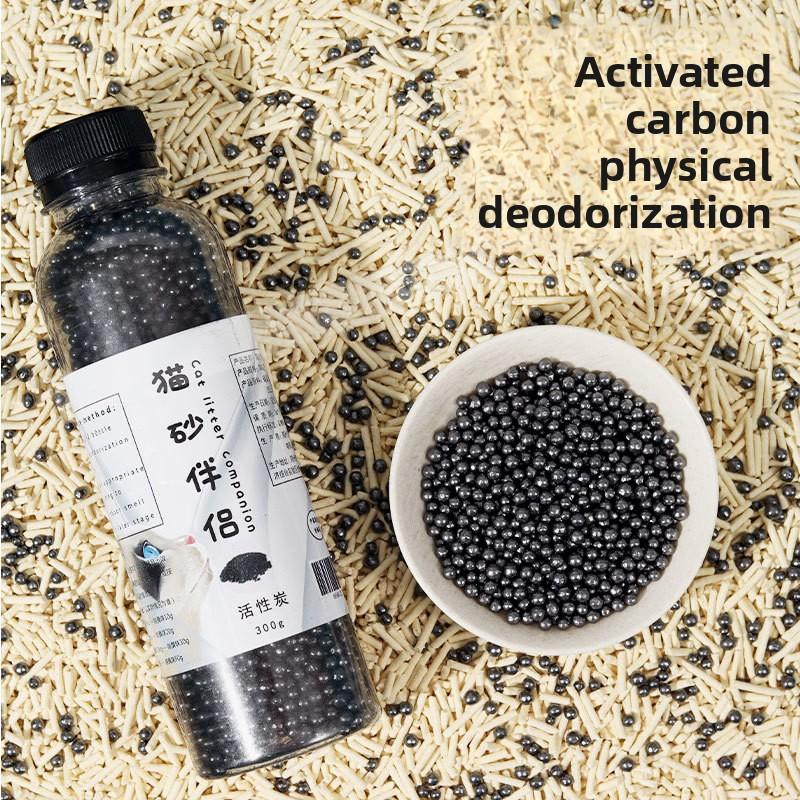 Katės kraiko dezodoravimo rutuliukų buteliukas Katės kraiko priedas Aktyvuotos anglies dezodoravimo rutuliukai Katės kraiko dėžutės dezodoravimo rutuliukai katėms