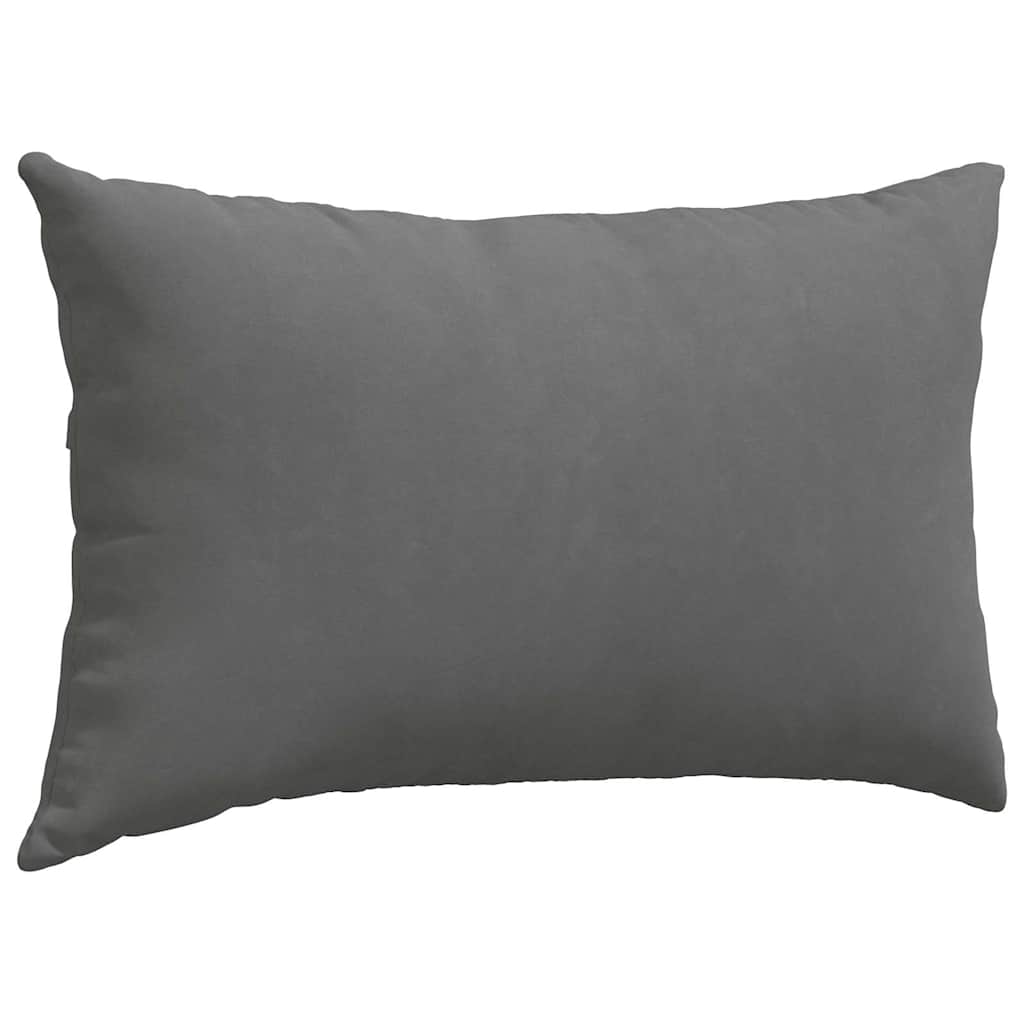 Sofa Cushions 2 Pieces Dark Grey 50 X 30 Cm Fabric