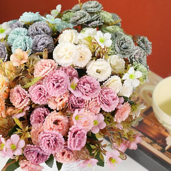 Simulovaná kytice květin Realistický dotek Neuvadající Umělé květiny Střed stolu Svatba Oslava Domácí dekorace