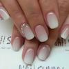 24Pcs White Ombre French Tip Short Press On Nails With Rhinestones Full Cover Fake Nail Tips Artificial Nail Art