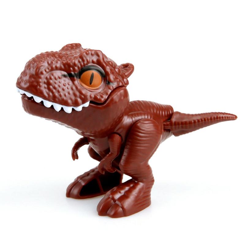 Finger Dinosaur Anime Action Figures Toys Funny Creative Tricky Tyrannosaurus Egg Simulation темно-коричневого