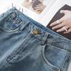 Women's Blue High-Waisted Straight-Leg Jeans - 2025 New Summer Loose & Slimming Design