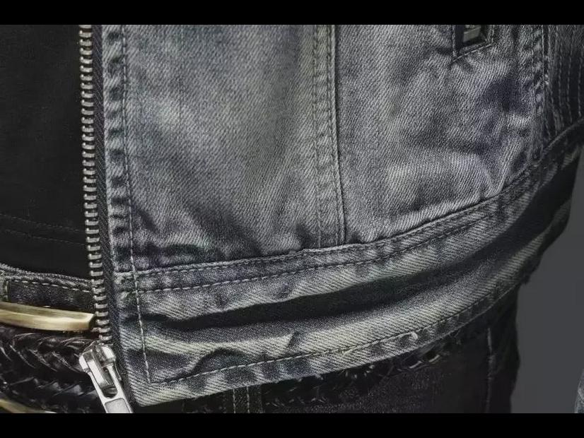 Europäische Retro Slim Fit Motorrad-Jeansjacke - Lässiger Reversmantel für Herren, trendiger Stil