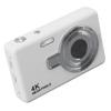 12MP 1080P Digital Camera with 2.4in TFT Screen, 16X Zoom, Autofocus, Pocket Digital Camera for Students, Vlogging, and Travel (White)