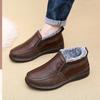 Winter Men's Boots, Casual and Warm, Anti Slip and Waterproof Thick Cotton Shoes for Middle-aged and Elderly People