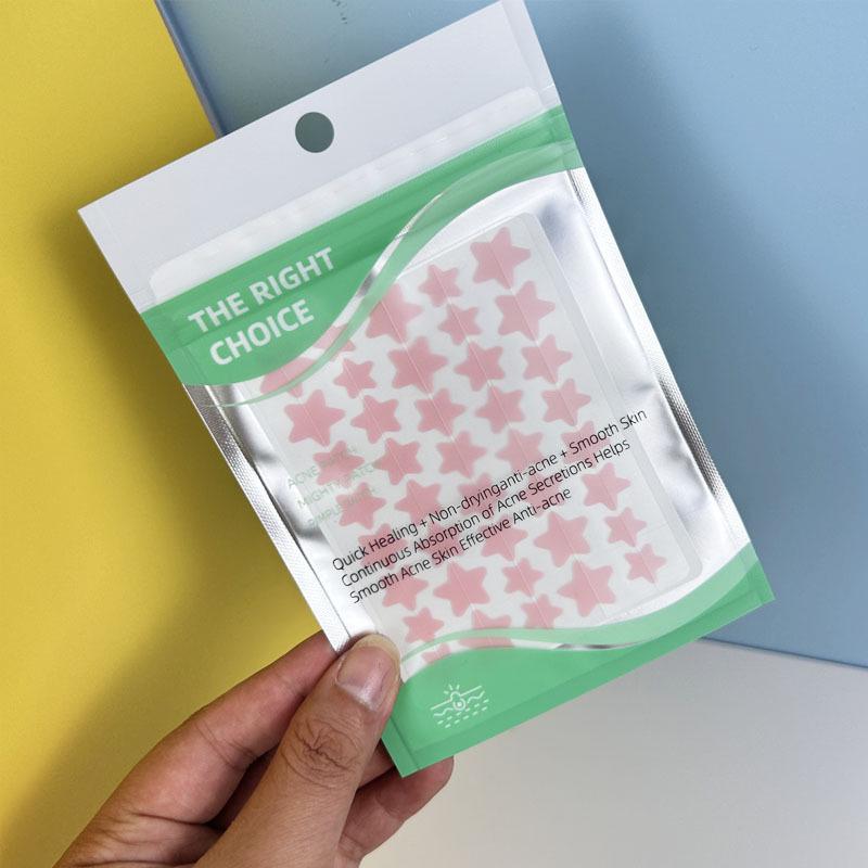 Star Pattern Hydrocolloid Acne Patches - Effective Healing and Casual Colored Design