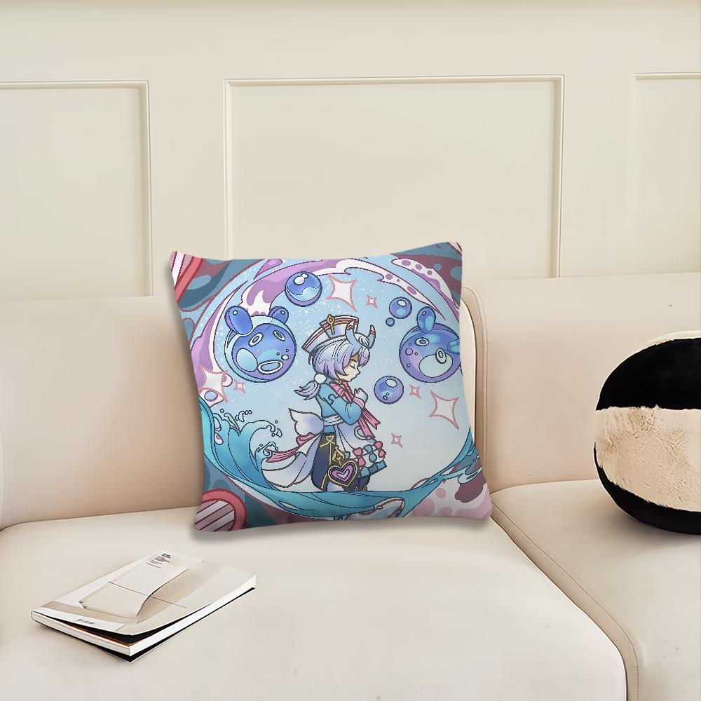 Game Genshin Impact cute e cushion cover Pillow Cover Decoration Room Home Sofa living Office Car Nordic Simplicity
