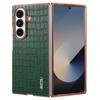 AZNS For Samsung Galaxy Z Fold7 5G Case Electroplating Crocodile Texture PU+PC Phone Cover
