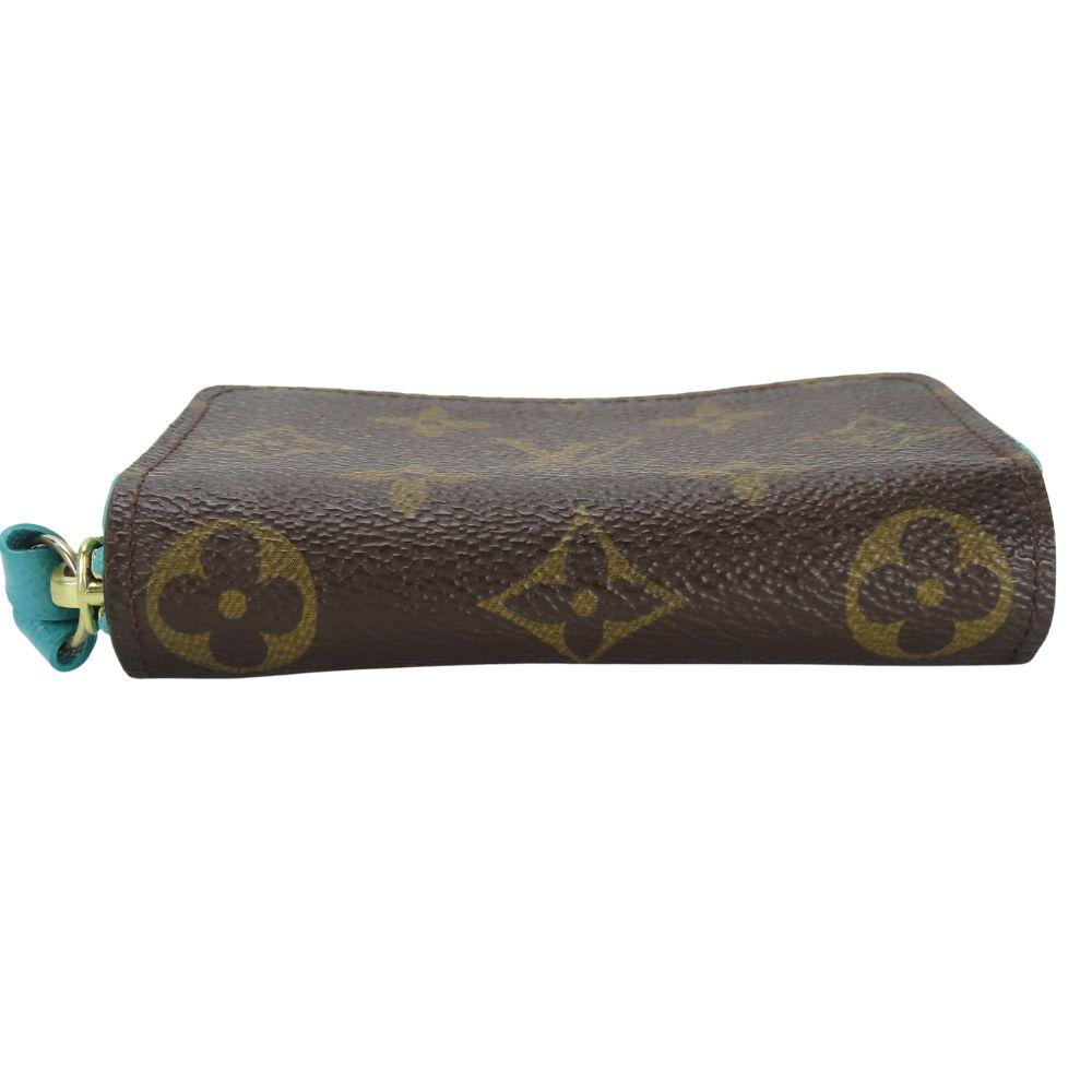 Used LOUIS VUITTON Card Case Mule cult M60910 Monogram Tyu Luco Words Blue Accessory