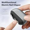 Electric Nail Clipper Electric Nail Trimmer Polisher Portable Fingernail Cutter with Light File Nail Clip Storage Rechargeable