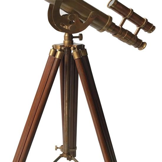 Victorian Marine Floor Standing Brass Telescope Navy Adjustable Home Décor