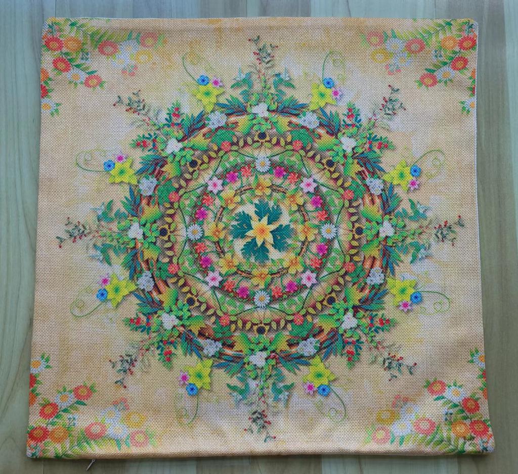 Special Sale Mandala Motif Bohemian Mediterranean Floral Plant Pattern Linen Home Decoration Pillow Case Sofa Cushion Cover Case