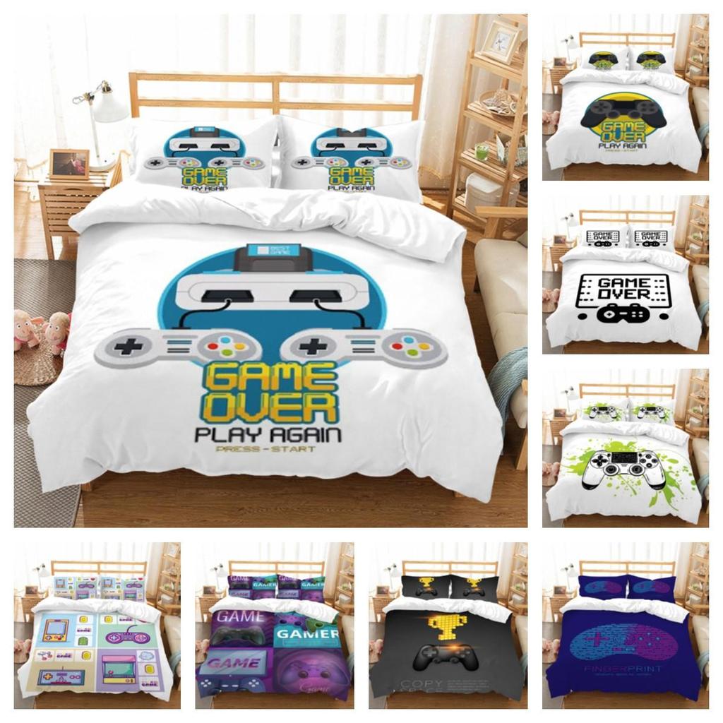Gamepad Printing Bedding Sets Comforter Duvet Cover Bedroom Bed Set Pillowcase Microfiber Bedding Suit Comfortable