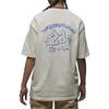 Jordan American Retro Letter Logo And Number Pattern Print Loose Round Neck Short Sleeve Drop Shoulder T-Shirt Women Tops Beige FJ7710-133