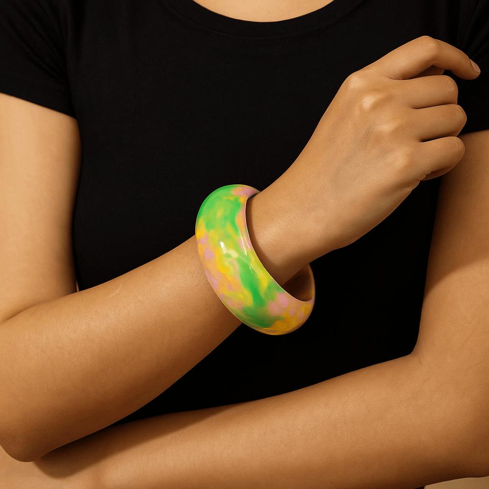 Style Européen Américain Bracelet Jonc Acrylique Design Minoritaire Anneau de Main Géométrique Femmes