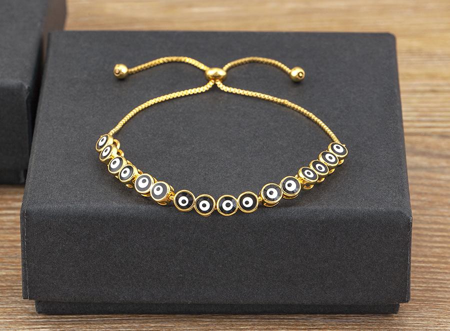 Nidin Luxury Men 4 Colors Evil Eye Beads Chain Bracelets Bangles Adjustable Party Wedding Elegant  Jewelry Gift For Female Male