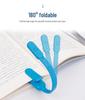 Compact LED Clip-On Reading Lamp with 3-Level Brightness, Foldable Design