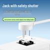 Smart Rectangular USB Travel Power Strip with Multifunctional Socket for Home and Dorm Use