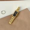 GEDI Luxury Vintage Women's Watches Rectangular Steel Bracelet Timepiece Water-Resistant Quartz Watch Holiday Gift