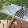 Faltbarer Outdoor-Grill, tragbarer Edelstahl-Grill, Holzkohlegrill für Camping, Terrasse