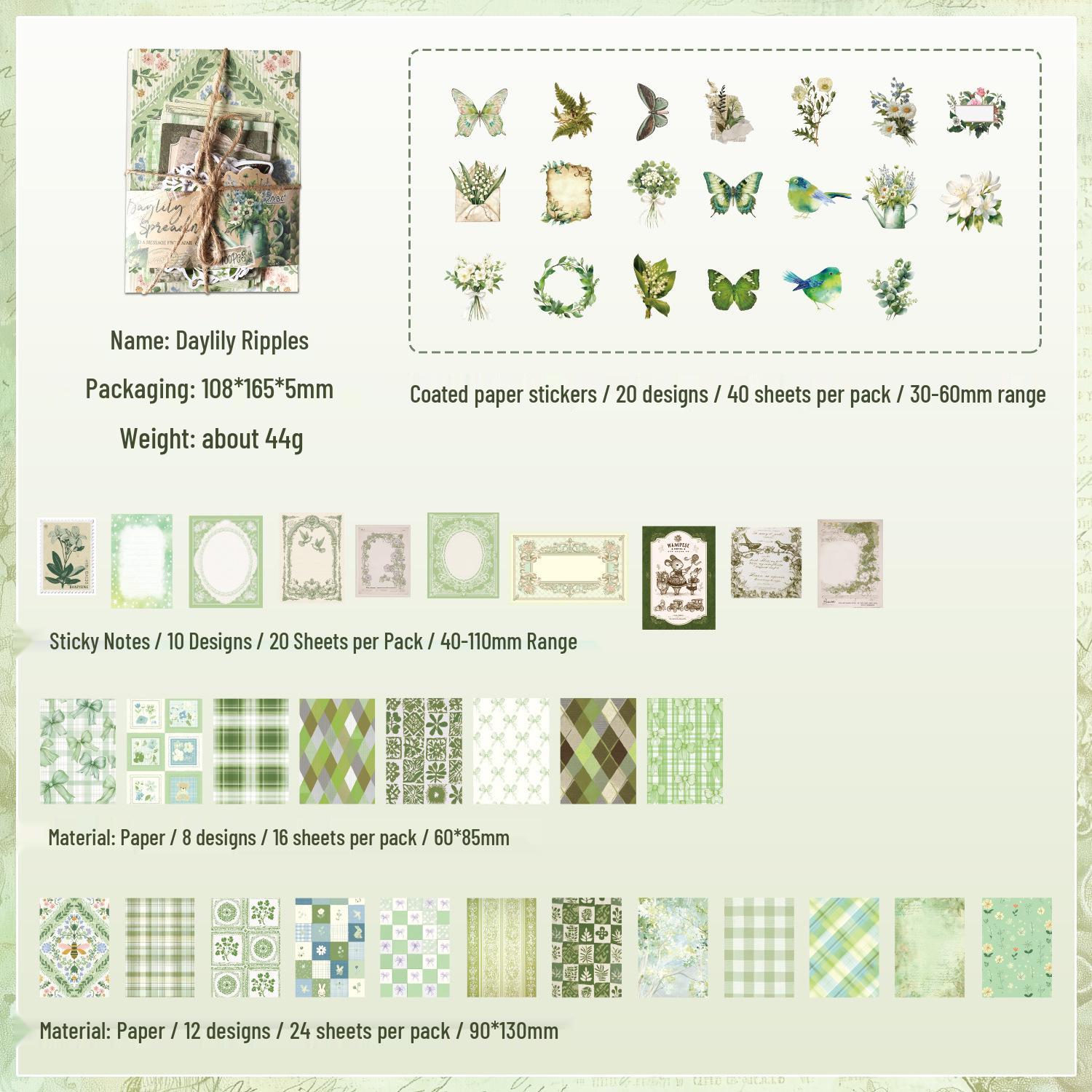 ZABC Серия Писем Дальнего Ветра Набор Декораций для Журнала: 4 Типы