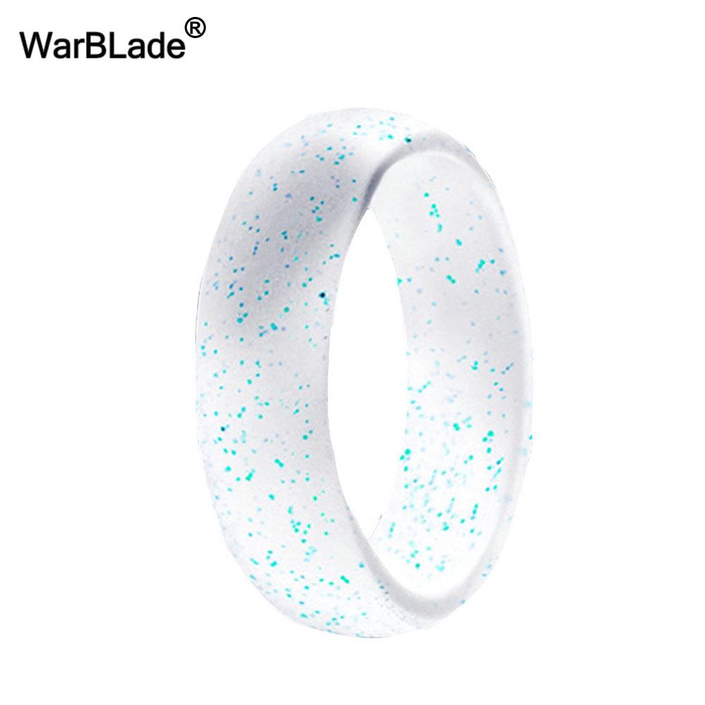WarBLade 5.7mm Anelli in Silicone Alimentare FDA per Donne Matrimonio Elastici in Gomma Anello Dita in Silicone Flessibile Ipoallergenico