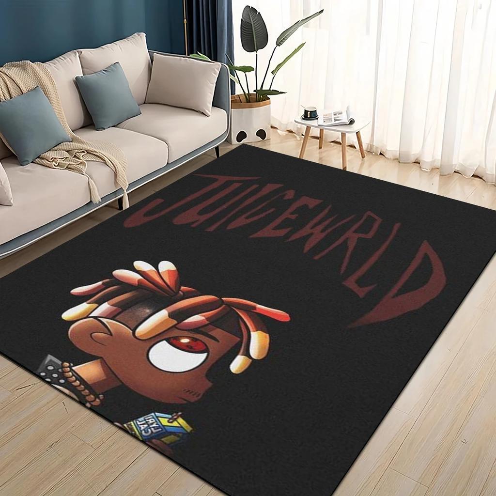 HD Juice WRLD 999 3D Legend Rapper Star Rug Carpet for Living Room Bedroom Home Decor,kids Play Non-slip for Sofa Doormat