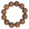 Premium 20-Bead Dragon-Subduing Wood Bracelet – Natural Full-Grain Material with Clear Pattern Prayer Beads.