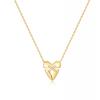 Heart Splicing Clavicle Chain Retro High-end Versatile Light Luxury Necklace Women