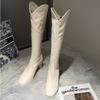 White Boots High Boots Women's New Shoes Women's Small High Heels Autumn and Winter Boots Long Boots Women